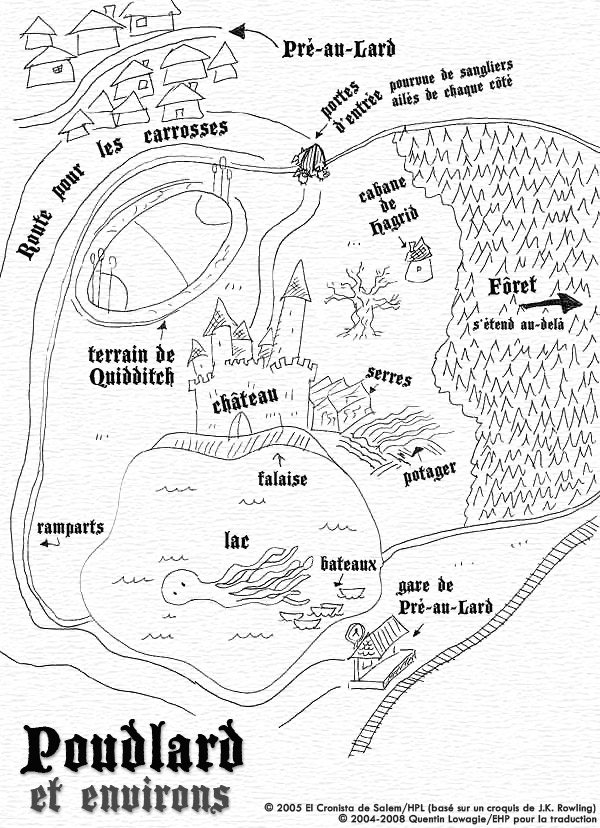 Carte de Poudlard et environs