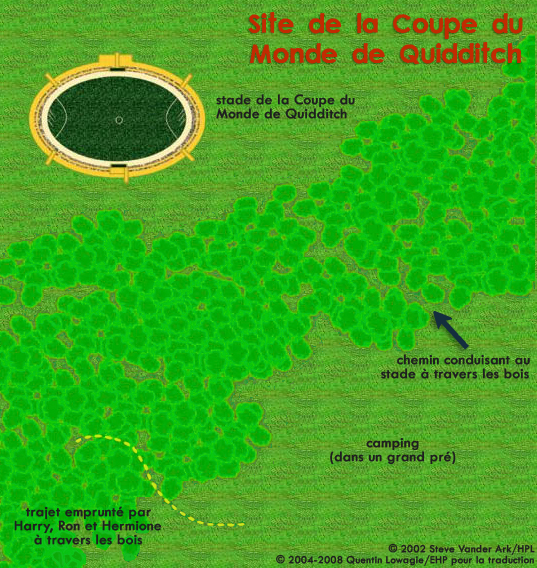 Carte du site de la Coupe du Monde de Quidditch