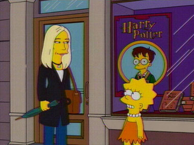 JKR dans « The Simpsons », épisode « Homer rentre dans la reine »