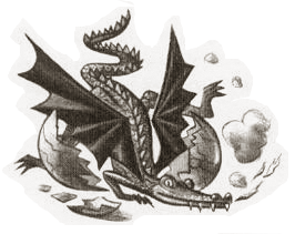 Dessin de l'éclosion de Norbert, le dragon.