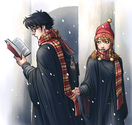 Harry et Ginny à Poudlard 