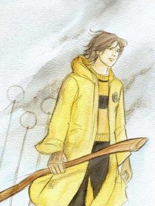 Cedric en tenue de Quidditch