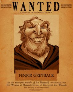 Affiche ''Wanted'' de Fenrir Greyback (été 1997) 