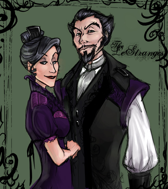 Portrait de Bellatrix et Rodolphus Lestrange