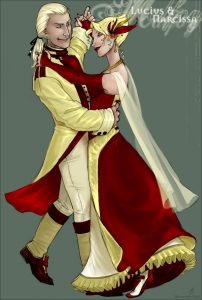 Lucius et Narcissa dansant