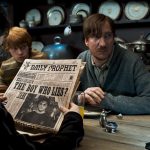 Ron, Harry et Lupin dans la cuisine du 12, square Grimmaurd dans OP/f