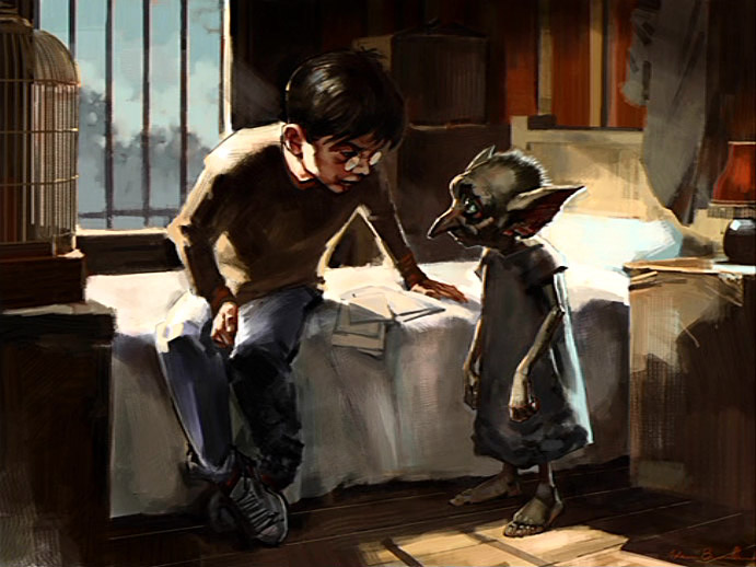 Dobby et Harry par Adam Brockbank