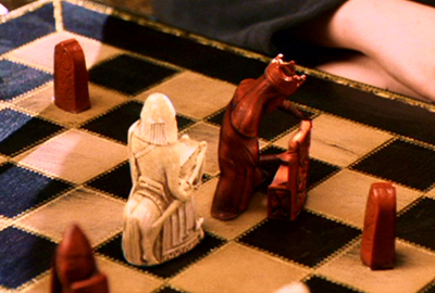 Dessin du jeu d'échecs version sorcier dans ES/f