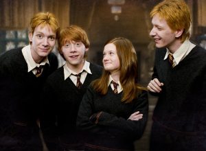 Fred, Ron, Ginny et George Weasley dans OP/f